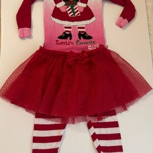 Santa's Favorite Girl  Set - PJ set size 18 months
